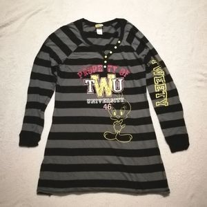 Tweety Striped Nightshirt / Nightdress